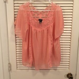 Rue 21 Coral Lace Top